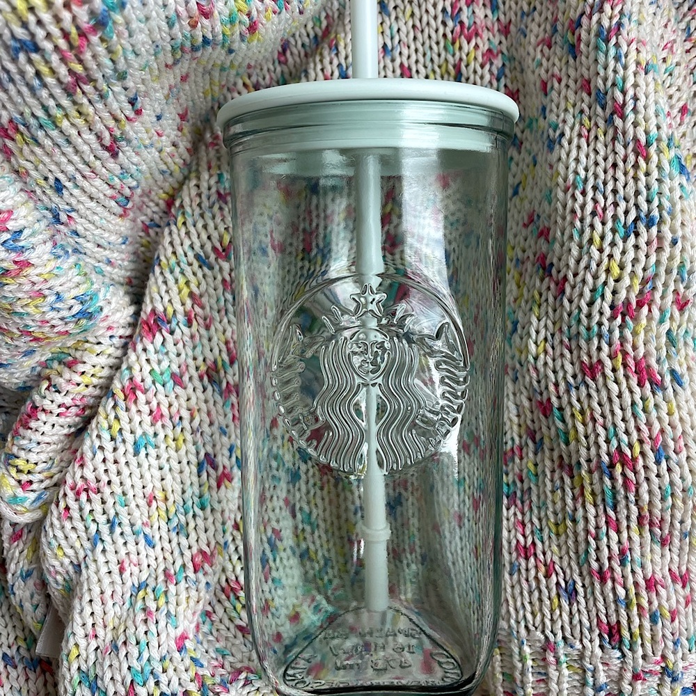 Starbucks 2023 Recycle Core Mint Glass Cold Cup Tumbler